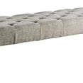 thumbnail image 3 of 48 Inches Bench with Tufted Seat and Chamfered Legs, Light Gray, 3 of 5