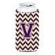thumbnail image 1 of Letra V Chevron Morado y Dorado Tall Boy Bebida Aislante Hugger CJ1058-VTBC Caroline's Treasures CJ1058-VTBC, 1 of 1
