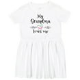 thumbnail image 3 of Inktastic My Grandma Loves Me Heart Grandchild Girls Toddler Dress, 3 of 5
