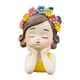 thumbnail image 2 of Maceta para niña, maceta, figura organizadora, maceta, linda decoración, florero Abrigo amarillo, 2 of 9