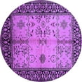 thumbnail image 1 of Ahgly Company Indoor Round Oriental Purple Industrial Area Rugs, 4' Round, 1 of 4