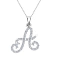 thumbnail image 3 of Initial A Letter Necklace for Girls Diamond Necklaces Women-Men 18K White Gold Chain Gift Box Authenticity Cards, 3 of 4