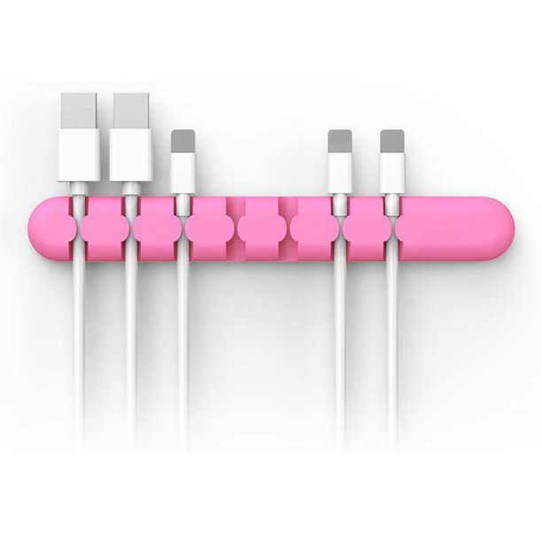 Monstrate Organizador de cables, enrollador de cables de silicona, Clips de gestión de cables auxiliares, soporte de Cable de ratón para auriculares para Juegos de teclado y mouse para computadora
