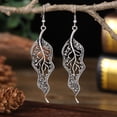thumbnail image 4 of AYYUFE 1 Pair Hook Earrings Leaf Colored Rhinestones Jewelry Electroplated Long Lasting Drop Earrings for Wedding, 4 of 8