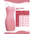 thumbnail image 6 of 3 Pieces Basic Cami Women Long Tanks Dress with Strap, Solid Color, 6 of 10
