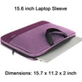 thumbnail image 3 of Ytonet 15.6 inch Laptop Case, Laptop Sleeve for Women Men, Carring Briefcase Computer Bag Compatible for HP Asus Dell Macbook Apple, Purple, 3 of 6