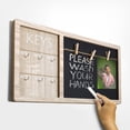 thumbnail image 6 of SNAP INVENT Wooden Key Hooks Photo Hanger and Chalkboard | Wall Mounted Organizer | Wood Note Board, 6 of 8