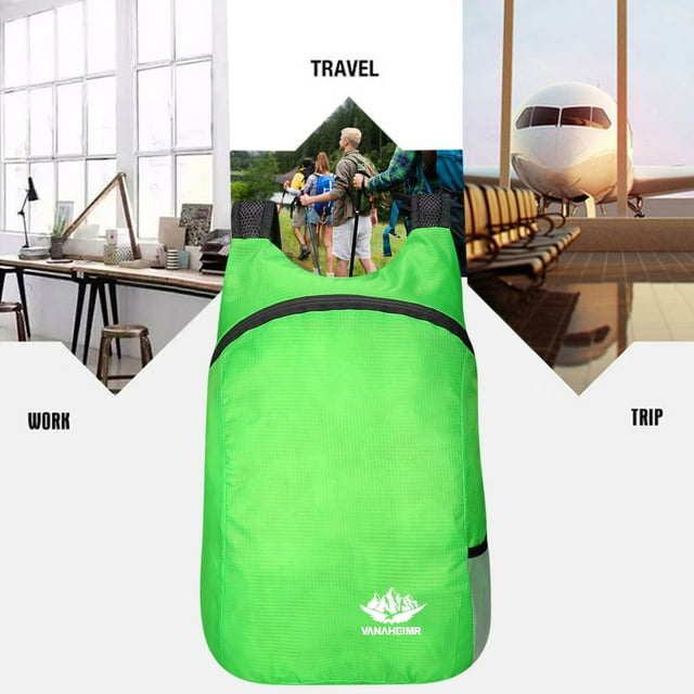Fiudx Mochila Ligera de Senderismo, Diseño Plegable E Impermeable, Material Resistente a Desgarros, Bolsa de Viaje Compacta, Ideal para Acampar Al Aire Libre, Senderismo y Excursiones de Un Día. 0,1