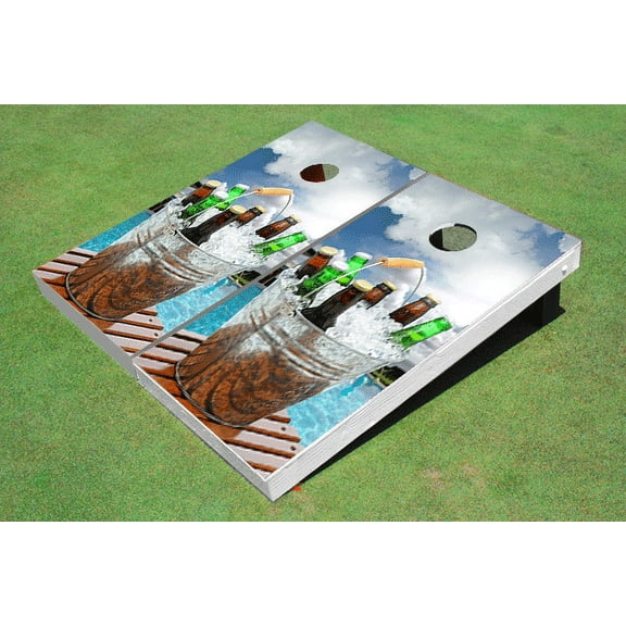 Beach Beer Bucket Cornhole Boards