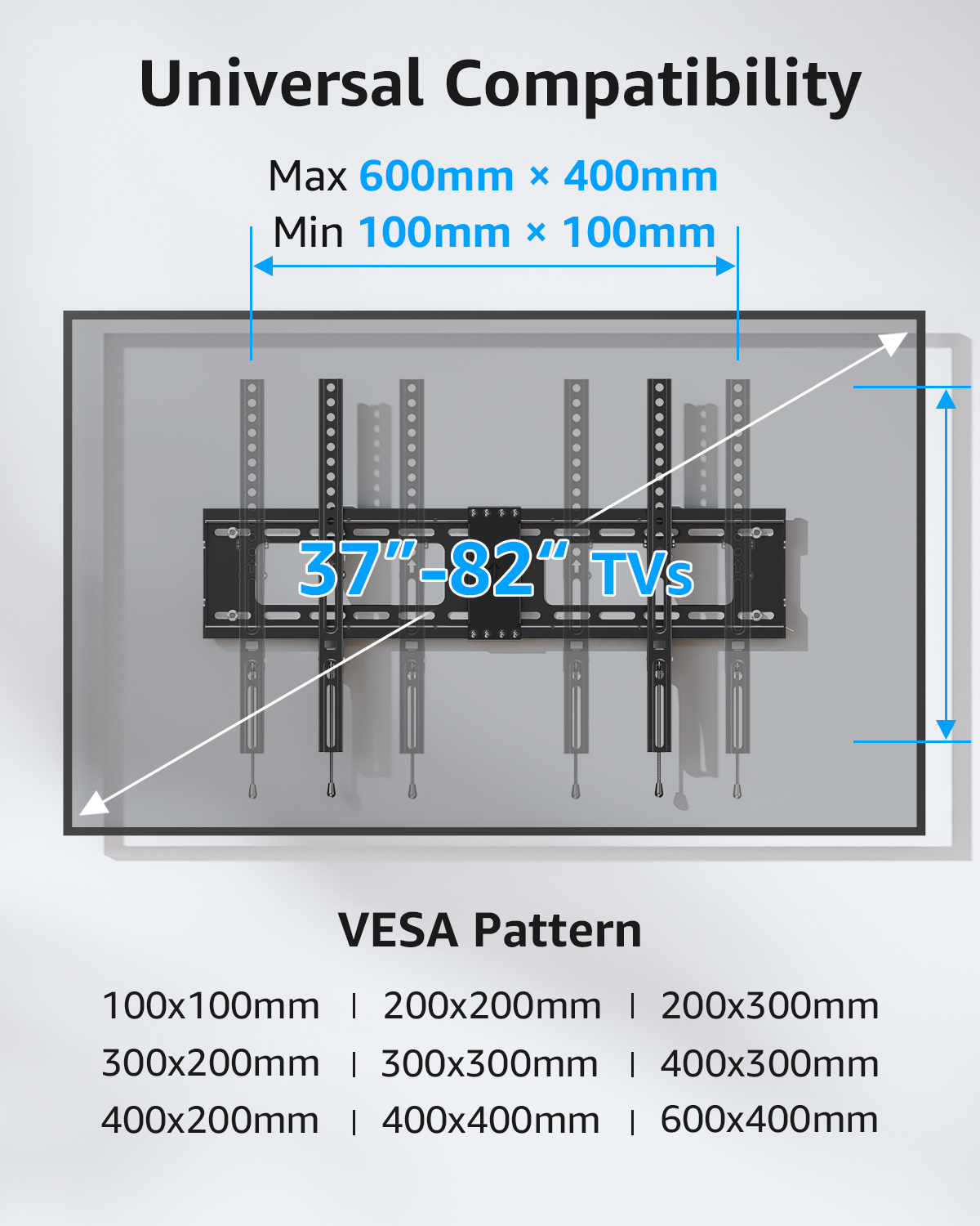 Homount TV Wall Mount, 37"-82", Tilting Bracket photo 3