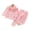 Pink A, variant on KYAIGUO Toddler Baby Boys Girls Fleece Pajama Set Kids Warm Fleece Matching Sleepwear Set Tops pants Outfits Sleepwear 1-13T