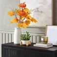 thumbnail image 5 of TINGXIN Fall Floral Stems, Fall Artificial Flowers with Pumpkins, Wire-Reinforced Bendable Stems, for Vases/Wreaths/Centerpieces, Thanksgiving, Halloween, (Style D), 5 of 5