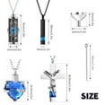 thumbnail image 6 of 4Pcs Urn Necklace Set Stainless Steel Cremation Jewelry Heart Cylindrical Cross Rectangular Ashes Keepsake Waterproof Urn Memorial Pendant for Men Women, 6 of 10
