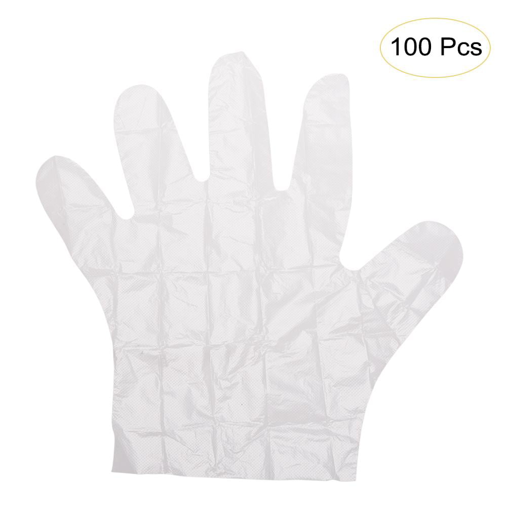 50/100 Household Disposable Gloves Food Grade PE Film Gloves Kitchen Gloves 