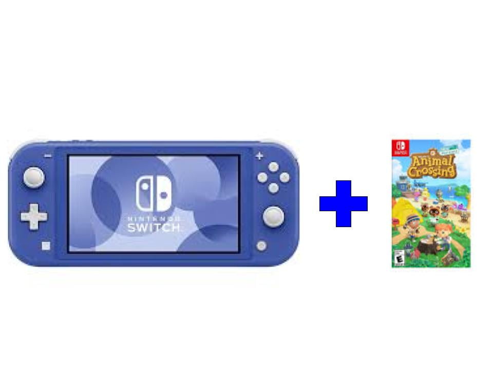 Nintendo Switch Lite Console, Turquoise - Animal Crossing Game