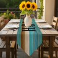 thumbnail image 6 of Vintage HOME Table Runner 90 Inches Long Retro Blue Brown Wood Grain Farm Windmill Table Runners for Dining Room Tabletop Dresser Scarf Home Party Banquet Wedding Holiday Decoration, 6 of 9