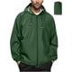 thumbnail image 1 of pstuiky camisas de manga larga para hombre, Chaqueta impermeable de color liso para hombre para exteriores, para escalada, deporte, correr, con bolsillo y cremallera, manga larga, con capucha l, 1 of 8