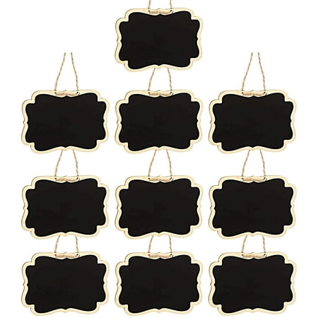 

Skys Hanging Message Boards 10Pcs Decorative Double Sided Durable Hanging Blackboard Tags Place Cards