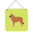 thumbnail image 1 of Belgian Shepherd Checkerboard Green Wall or Door Hanging Prints, 1 of 1