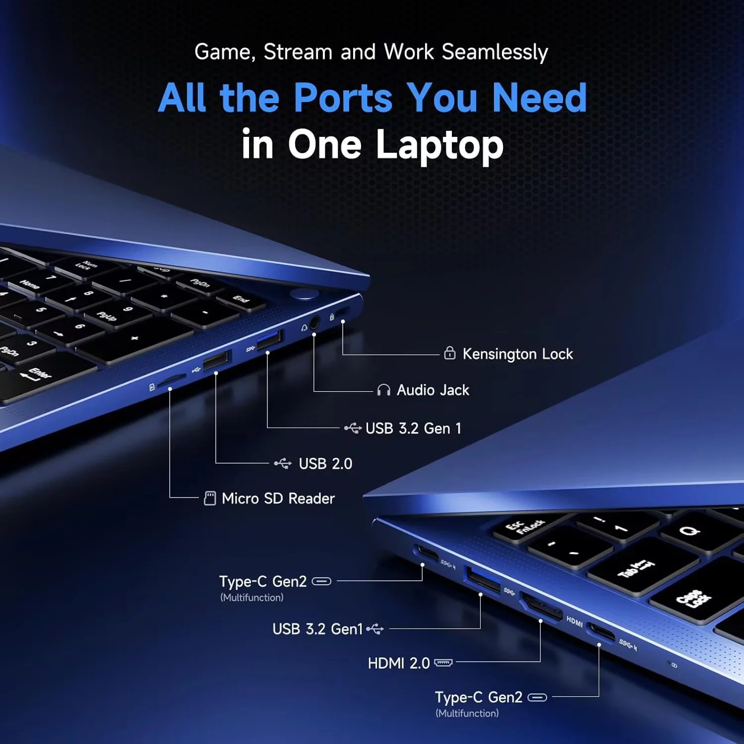 15.6" IPS FHD Gaming-Laptop, AMD 8 Cores Ryzen 7 7735HS 32GB DDR5 RAM 1TB SSD (Beats i7-12650H, Up to 4.75GHz) Computer with Radeon 680M 100W Type-C Backlit Keyboard Fingerprint Unlock