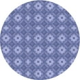 thumbnail image 1 of Ahgly Company Machine Washable Indoor Round Transitional Denim Blue Area Rugs, 6' Round, 1 of 7