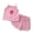 Pink, variant on KAUOD Toddler Girls Summer Ribbed Outfits 2 Piece Spaghetti Strap Tank Tops and Dolphin Shorts Set Cute Printed Clothes