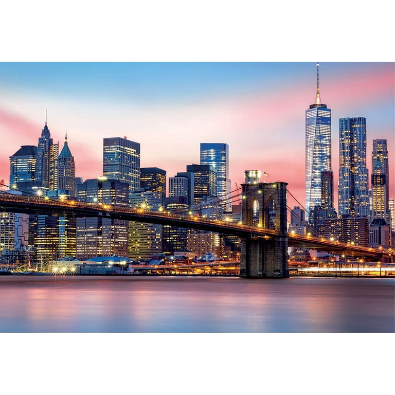 1000 Piece Brooklyn Bridge Neon Fluorescent Jigsaw Puzzle by