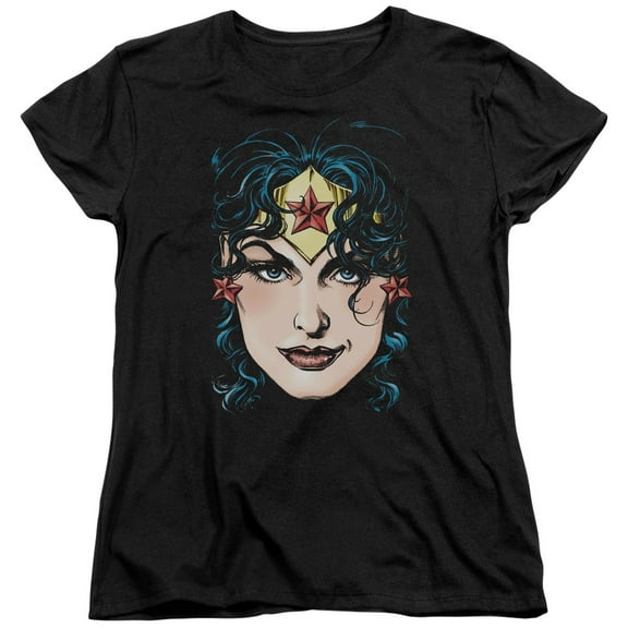 Dco Jla - Wonder Woman Head - Women's Short Sleeve Shirt - Large