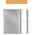 thumbnail image 2 of Shininglove Outdoor Kitchen Doors Stainless Outdoor Kitchen Doors Access Door with Vents(17" W x 24" H), 2 of 8