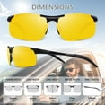 thumbnail image 5 of LINVO Night Driving Glasses for Men Women Anti Glare Night Vision Polarized Al-Mg Metal Frame UV Protection, 5 of 9