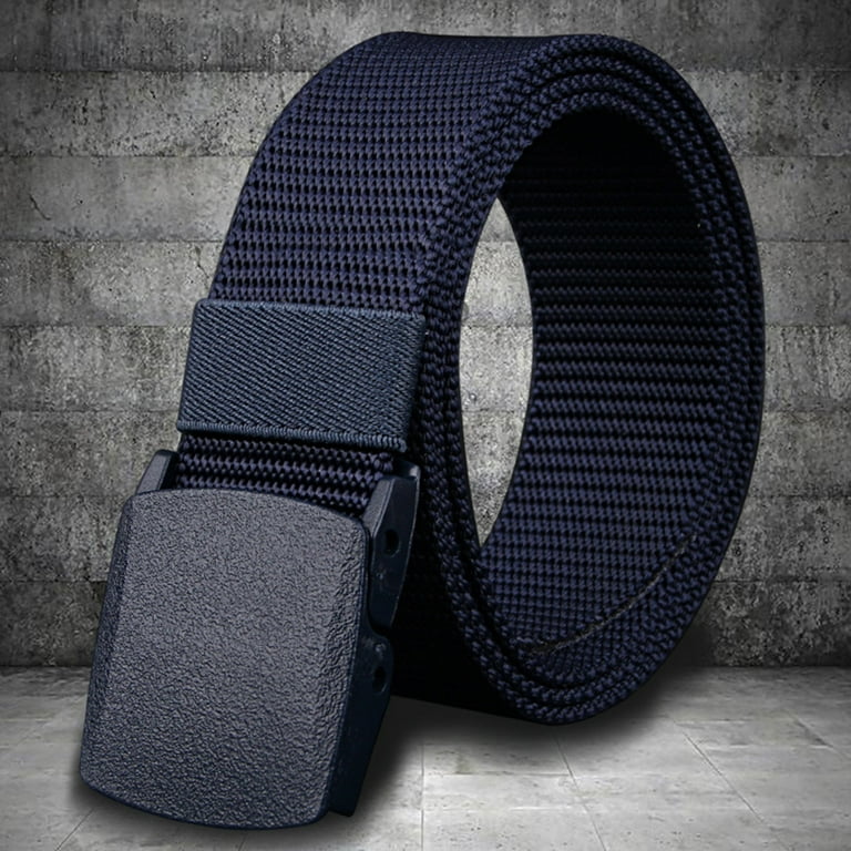 D-groee Nylon Belt Plastic Buckle Belt Travel Adjustable Nylon Web Slide Belt for Daily Wear, Men's, Size: One size, Green