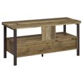 thumbnail image 2 of DeeHome Gerrig Weathered Pine and Dark Bronze 48-inch TV Console, 2 of 9