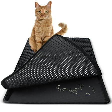 Paws & Pals Cat Litter Mat - Scatter Control, Non-Toxic, Washable, Easy Clean, Max Grip