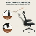 thumbnail image 6 of FunniHomi Mesh Office Chair, with Adjustable Lumbar Support Adjustable Armrest，Black, 6 of 7