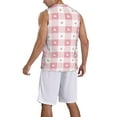 thumbnail image 2 of Naloa Plaid Heart Basketball Jersey Reversible Men's Mesh Athletic Sports Shirts Training Practice S-4XLMedium, 2 of 6