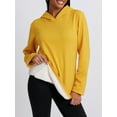 thumbnail image 3 of KelaJuan Women Hoodie, Long Sleeve Hooded Plush Lining Sweatshirt Pullover Fall Winter Casual Tops, 3 of 6