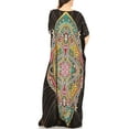 thumbnail image 2 of Sakkas Aggy Womens Dashiki African Print Caftan Dress Maxi Boho Hippie Colorful - Style3 - One Size Regular, 2 of 5