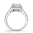 thumbnail image 2 of Metal Masters Womens Sterling Silver 925 1ct. Halo Engagement Wedding Ring Cubic Zirconia, 2 of 6