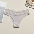 thumbnail image 2 of GEWSEY Women Sexy Bikini Lace Thongs G String Seamless Panties Low-Rise T-Back Underwear Lingerie (Grey, S), 2 of 3