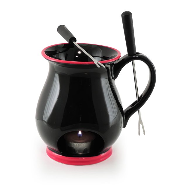 Juego de fondue de chocolate Swissmar Indulge de 4 piezas | Negro