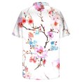 thumbnail image 5 of ChaoHeng Plus Size Women Tops and T-Shirts Summer Savings Women's Fashion Printed Loose T-Shirt Buttons Short Sleeve Blouse V-Neck Casual Tops, 5 of 5