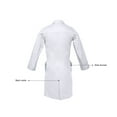 thumbnail image 3 of Panda Uniform by HeedFit Unisex 40" Medical Lab Coat – 10XL White, 3 of 4