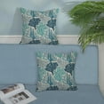thumbnail image 3 of Coastal Pillow Covers 16x16 Inch 2 Pcs Blue Teal Turquoise Coral Summer Outdoor Decor Throw Pillows Nautical Sea Ocean Themed Holiday Decoration Pillowcase Linen Cushion Cover for Couch Sofa, 3 of 6