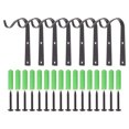 thumbnail image 1 of Gancho de pared para colgar plantas en forma de S, soporte colgante para maceta de plantas, cesta de flores, color negro, 8 Uds., 1 of 14