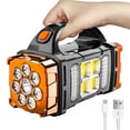 thumbnail image 1 of Two Side Solar Handheld Flashlight with COB Sidelight, High Bright, 1 of 7