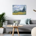 thumbnail image 2 of Vincent Van Gogh's Canvas Wall Art - Wheat Field with Cypresses Classic Artwork Picture Print with Framed Famous Oil Painting Hang for Home Office Bedroom Living Room Wall Decor-16" X12", 2 of 7