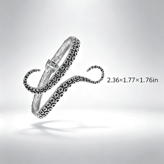 DESIGNICE Octopus Tentacle Animal Sea Ocean Hinged Open Bracelet Bangle Arm,Scary Horror Goth Goth Jewelry For Women Goth Bracelets Goth Jewelry