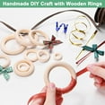 thumbnail image 4 of Uxcell 50-Pack Unfinished Wood Rings, 55 mm Natural Wooden Rings for Macrame Jewelry Making/DIY Crafts, 4 of 6