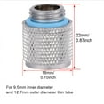 thumbnail image 3 of PC Water Cooling, G1 4 Thread Barb Connector Two Touch Fitting for Tube 9.5x12.7MM Flat Head, 3 of 8