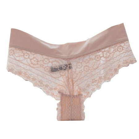 

Women s Thong Breathable Hipster Panties Underwear Comfy Low Waist Panties Bikini Underwear Women s G-Strings Panties For Women Lady M Skin Color